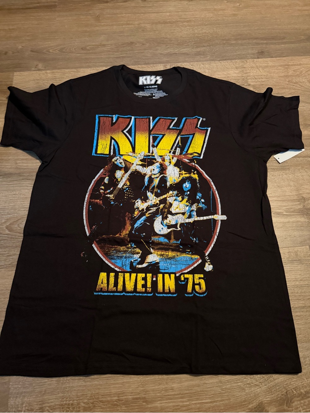 KISS Black Graphic 'Alive! In '75' Concert Tee